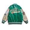 Jackets masculinos Mens Casa de beisebol de couro PU do time do time