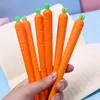 Carotte Roller Stylo à bille 0.5MM Orange En Forme De Légume Étudiant Papeterie Gel Stylos Cadeau De Noël