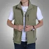 Men's Vests Vest Men Coat Summer Tactical Thin Casual Gilet Outwear Multi Pocket Fishing Travel Waistcoat Jacket Male Chalecos 220919