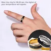 Cluster Rings Smart Sensor Body Temperature Ring Stainless Steel Fashion Display Real-time Test Finger Mens Womens