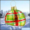 Juldekorationer festliga fest levererar hem trädgård bollar träd Xmas presentdekor för utomhus PVC OT7ov