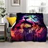 Одеяла животное одеяло льва фланелевое супер мягкое флисовое бросок для спальни диван диван подарочный телевизор