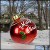 Dekoracje świąteczne świąteczne zapasy imprezy domowe kulki ogrodowe drzewo Przyjści świąteczny wystrój prezentu na zewnątrz PVC ot7ov