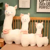 Keepsakes Big Alpaca Pillow Plush Toy Gevulde plushie schapen lama Doll Animal Toys For Kids Soft Cushion Home Bed Decor Baby verjaardag cadeau 2047 E3