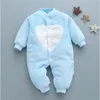 Herfst winter rompers baby warme kleren jongen meisje pure kleur romper baby flanel zachte fleece jumpsuit peuter ove 200