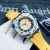 男性のための贅沢な時計メカニカルウォッチ15703自動明るい透明なボトムカバースイスブランドスポーツリストッチ