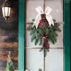 Fleurs décoratives Noël Mur Guirlande Pendentifs Léger Ambiance Festive Magasin Vacances Porte D'entrée Décor Suspendu