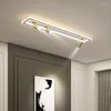 Lustres Acrylique Blanc Bande Led Avec Projecteur Plafonnier Moderne Pour Salon Cuisine Couloir Éclairage Intérieur