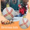 Party Decoration Fashion 23.6Im Christmas Balls Ornament Outdoor Xmas Atmosphere PVC Uppblåsbara leksaker Hem Festlig gåva