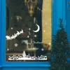 ملصقات الحائط سانتا كلوز مون لايت تاون ملصق عيد الميلاد لنافذة الزجاج مهرجان مهرجان المنزل الديكور العام 220919