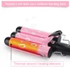 Hair Curlers Straighteners 3 Barrel Curling Iron Wand Temperature Adjustable 5 Size Perm Splint Ceramic Triple Barrels Hair Waver Portable Hair Iron Curler T220916