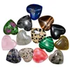 50 штук натуральный кристалл резанный многоцветный сердце в форме любви