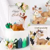 Festive Supplies Baby Birthday Deer Cake Topper Fun Toys For Kids Children Girls Little Gifts Decorating Animal Decoration Cupcake Toppers