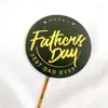 Festive Supplies Happy Father's Day Acryl-Kuchenaufsatz Gold Dad Ever Cupcake für Papa-Geburtstagsparty-Dekorationen