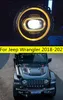 High Beam Headlight for Jeep Wrangler LED Headlight 20 18-2021 DRL Angel Eye Turn Signal Head Lamp Driving Lights