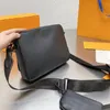 Männer Umhängetaschen Luxus Designer Cross Body Handtaschen Frauen Umhängetasche 3 Stück Set Leinwand Leder Kette Handtasche Brief Prägung schwarz