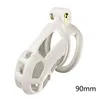 Nxy Devices 4 Rings Male White Device Cage Men Resin Locking Belt Double-arc Cuff Penis Ring Cock Adult Sex Toys 2208293008775