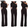 Casual Dresses Women Jumpsuit One Shoulder with Sashes Pockets Officewear Romper Combinaison Fashion Female Jumpsuits For Elegant Lady Clothing Y19060501