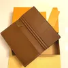 Genuine leather Women Wallets Stylish Men Folding Long Wallets Purse Card Holder Notes Money Purses With Box Flip Wallet 62665