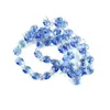 Żyrandol Crystal 5m/50m LT. Blue 14 mm koraliki z pierścieniami szklane pasme na zasłonę ślubną Garlands Dekoracja domu