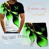 Men's Tracksuits fashion Eagle print 3D T-shirt designer men's suit shirt fancy Hawaiian Beach Short Sleeve Shirt Top 220919