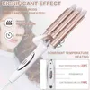 Hair Curlers Straighteners Hair Curler 3 Barrel Curling Iron Wand Crimper Temperature Adjustable Heat Up Quickly Last Long Mermaid Hair Waver Iron T220916