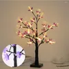 Lâmpadas de mesa Simulação LED Lâmpada de flores USB Operado árvore de Natal Fairy Lights Night Decoração do dia das mães Presente