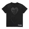 Play Designer Men's T-Shirts Casual Women's Des Badge Garcons Quality Print Short Sleeve Short T-Shirt Couple Hearts Tshirt Cheap Wholesale 520886