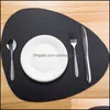 Mats almofadas de mesa de mesa Placemat Table Tape PU Couro Colo