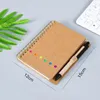 Studenter Page Marker Travel Sticky Notes Colored Index -flikar Fodrade Spiral Notebook Notepad med penna aff￤rer