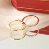 Anillos de amor de boda Diseñador Rectángulo Diamante Pareja Anillos de banda Hombres Mujeres Propuesta Anillo de compromiso con Box2714581