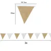 Party Decoration 3M Vintage Wedding Banner Cotton Tyg Bunting Pennant Lace Garland Diy Home Decor Festival Supplies