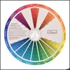 Permanent Makeup Inks Professional Paper Card Design Color Mixing Wheel Ink Chart Guidance Round Central Circle Rotat T TopScissors DHV8E