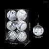 Party Decoration 6pcs/Set 6cm Christmas Balls Tree Ornaments Xmas Dekorationer h￤ngande h￤ngen ￅr 2022 g￥va