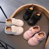 Sneakers Baby Girl Leather Shoes Soft Bottom Toddler Bow Princess Style Children s Small 220920