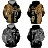 Мужские спортивные костюмы Tiger 3D Print Whoodire Set Set Lion Trade Tuit/Pellover/Jacket/Pants Sportswear Осень зимняя костюм 220919