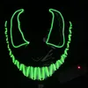 قناع الهالوين نيون LED Mask Mask Masque Masquerade Barty Masks Light Glow في أقنعة الرعب المضحكة المظلمة Cosplay Supplies GWB15538