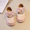 Turnschuhe Mode Süße Baby Mädchen Schuhe Patent Leder Bowtie Perle Kinder Flache Kinder Kleinkind G800 220920