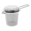 Herbruikbare mesh thee infuser roestvrijstalen zeefsel los blad theepot kruidenfilter met dekselbekers keuken accessoires jjlb15539