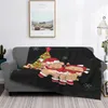 Filtar Happy Christmas Filt Bedstred Bed Plaid Rug 135 Picknick s￤ngkl￤der och omslag