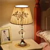 Bordslampor Ourfeng Crystal Lamp Led Desk Light Nordic Luxury Bedside Decorative For Home Foyer Study Bed Room