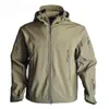 사냥 재킷 Softshell Sharkskin Tad Tactical Jacket Men 야외 위장 옷 군용 하이킹 캠핑 바람 방전 후드 코트