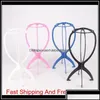 Wig Stand Hair Accessories Tools Products Rosy Black Blue And White Color Portable Folding Plastic Hat Holder Qy Topscissors Otido