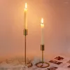 Titulares de vela Tabela de jantar Titular de ferro forjado para o jantar da luz de velas da luz de velas Decoração romântica de decoração caseira