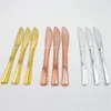 20 PCS/Lot Gold Plastic Silverware Diversable Tabledware Dessert Knives Forks Spoon Wedding Birthday Supplies Supplies