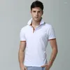 Camisas Polo Masculinas Manga Curta Men Arrival Mens PoloShirt Brand Summer Casual Cotton Clothing Masculino Estilo Simples Sólido K48