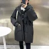 Frauen Daunen Parkas Feder Jacken Mantel Winter Baggy Verdickung Warme Blase Lange Übergroße Weibliche Puffer Baumwolle Gepolsterte Jacke Outwear 220920