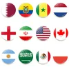 Imanes de nevera de la Copa del mundo gemas del tiempo Qatar Brasil bandera americana pegatina magnética decoración del hogar