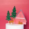 Festive Supplies Happy Year Christmas Cake Topper Santa Claus Party House Decoration