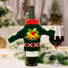Navidad Christmas Decoration Vêtements en tricot en bouteille de vins Bouteille de couverture de bière Bouteilles Champagne Covers Table DÉCOR DE FOLMS ONCAS OFFRES BBB15545